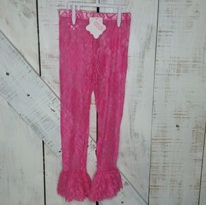 Pink Mud Pie lace leggings 5T